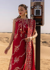 Flow by Crimson '25 | Twirls and Ties D8-B | 3PC Embroidered Suit